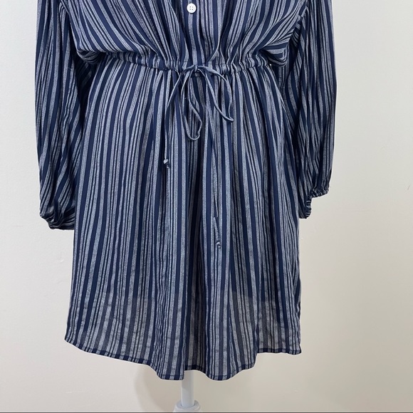 Madewell x Christy Dawn Bonnie Striped Mini Dress Size M Blue - Picture 6 of 14